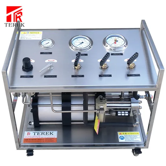 Pneumatic Air Driven Booster Pump Pressurize The Nitrogen Gas to Its Maximum Pressure